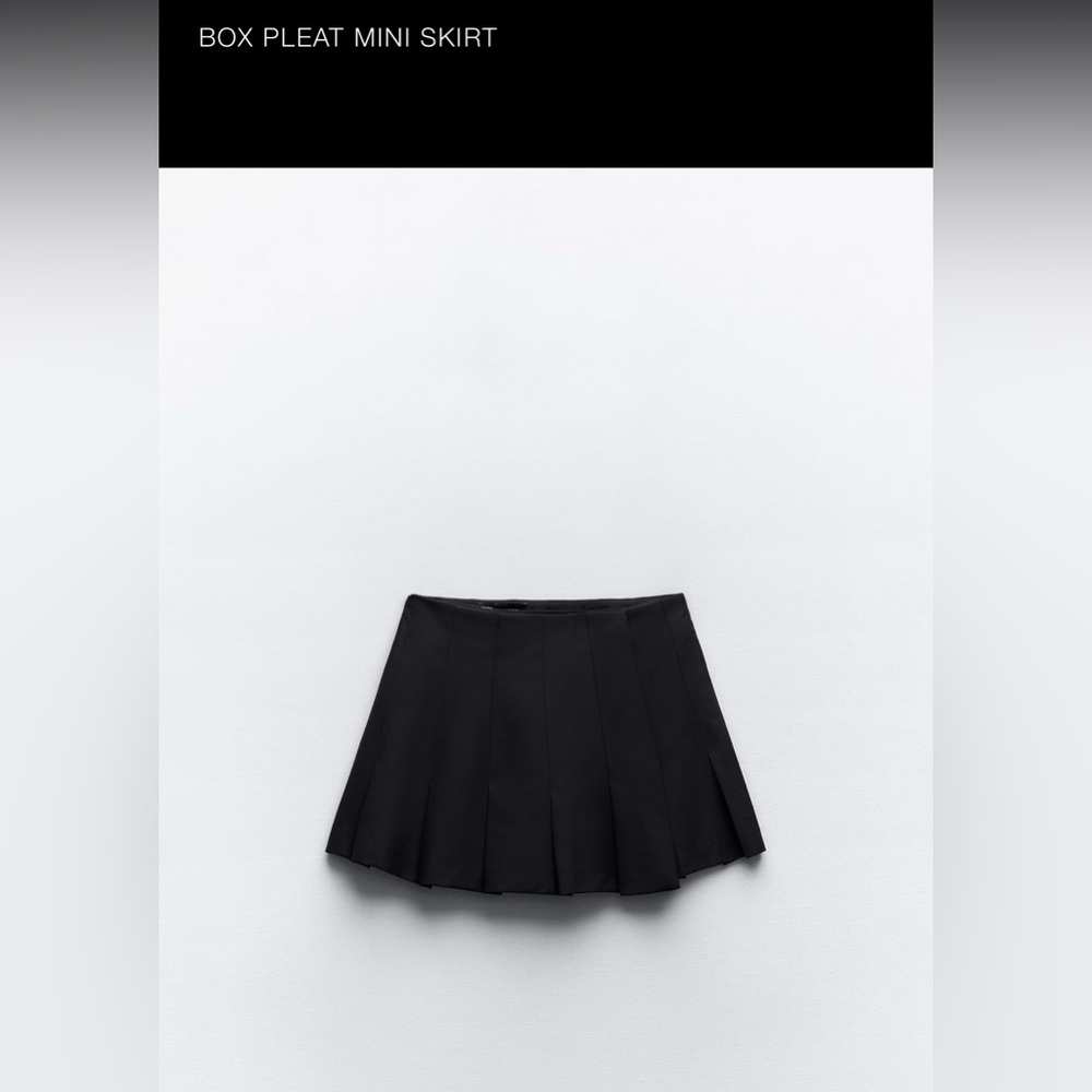Zara black pleated skirt